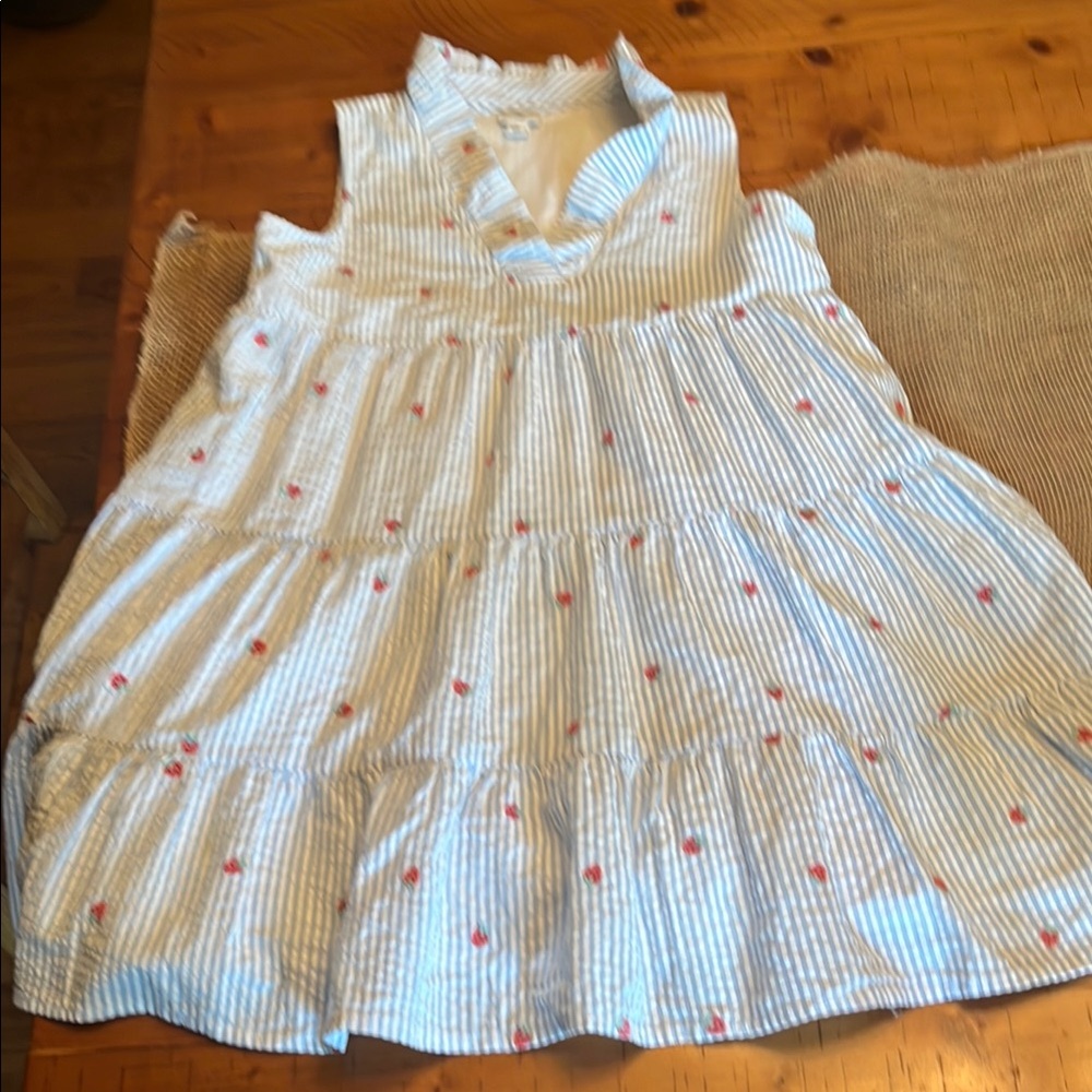 Striped Sleeveless Kids Dress